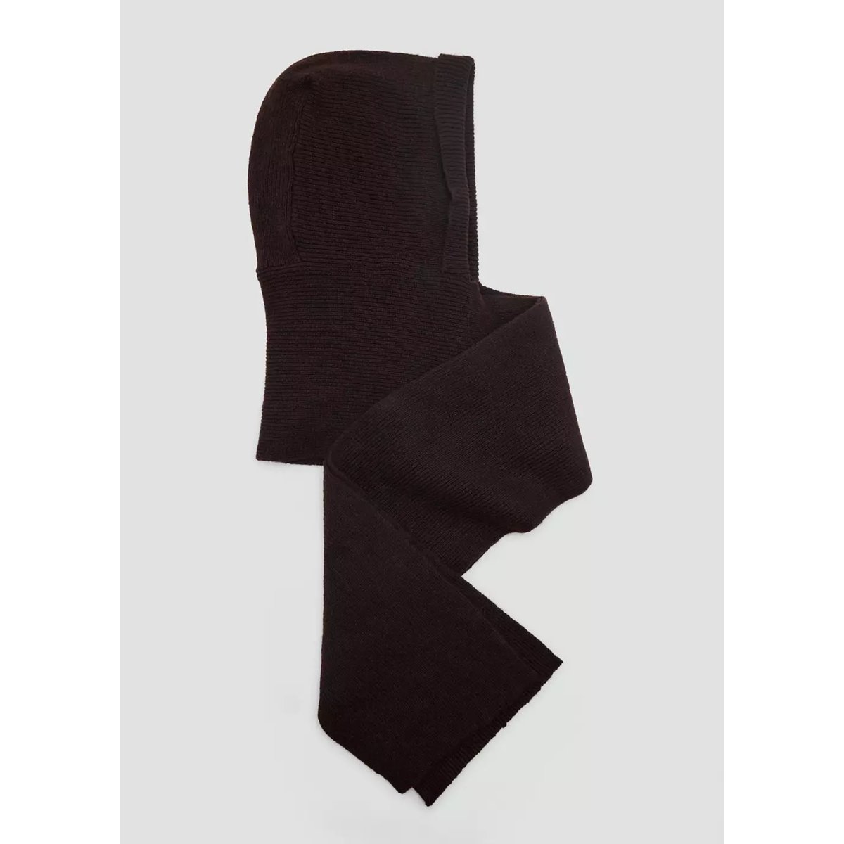 Balaclava en maille, écharpe marron, MANGO TEEN