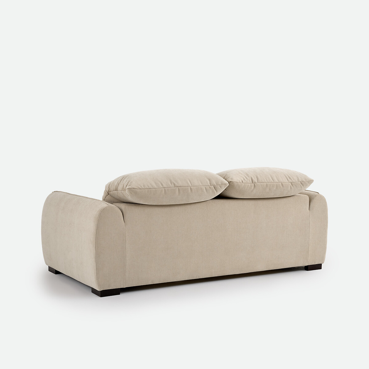 Canapé convertible, 3 places, en polyester chiné, avec têtières, ISLA beige, LA REDOUTE INTERIEURS