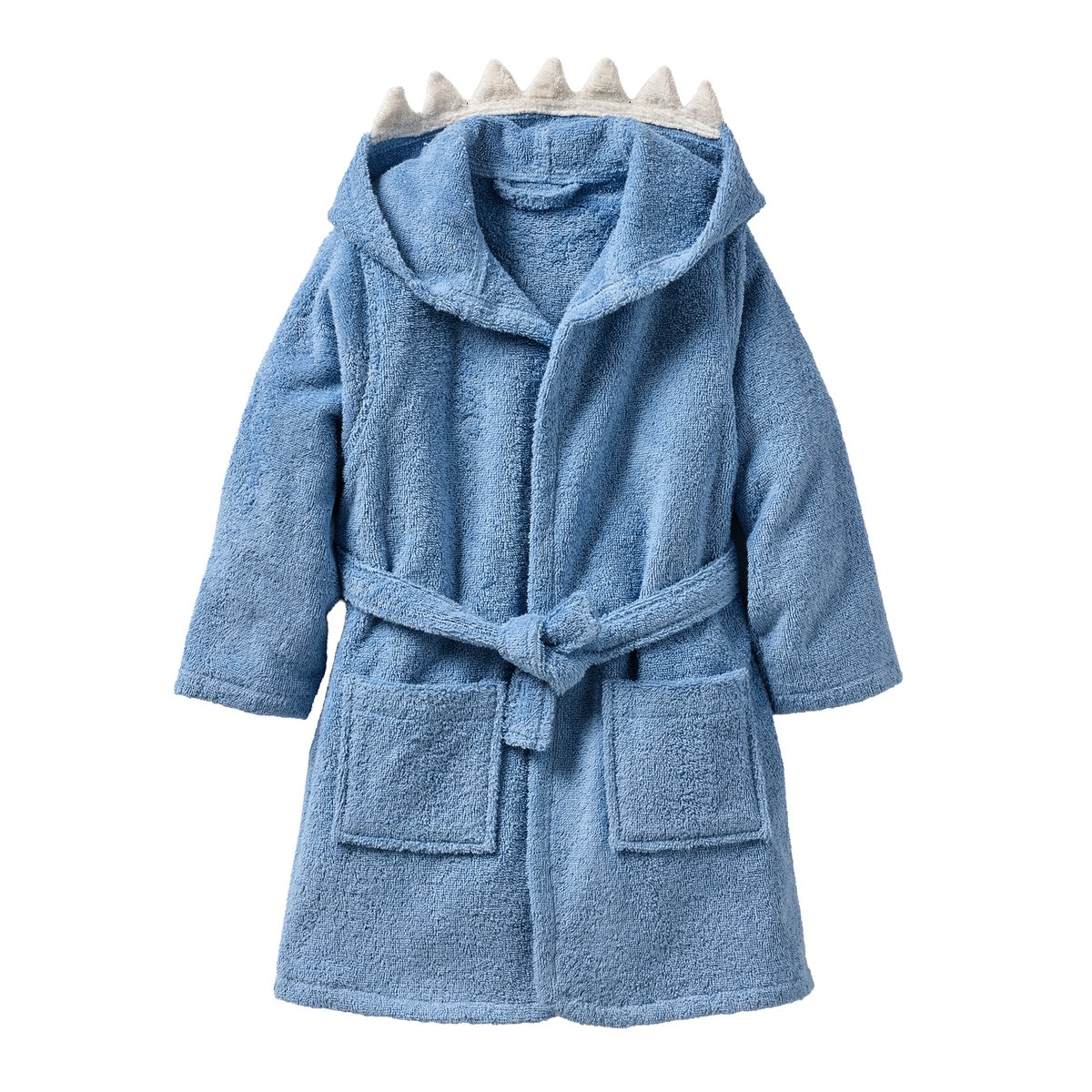 Peignoir REQUIN, avec coton recyclé bleu, VERTBAUDET