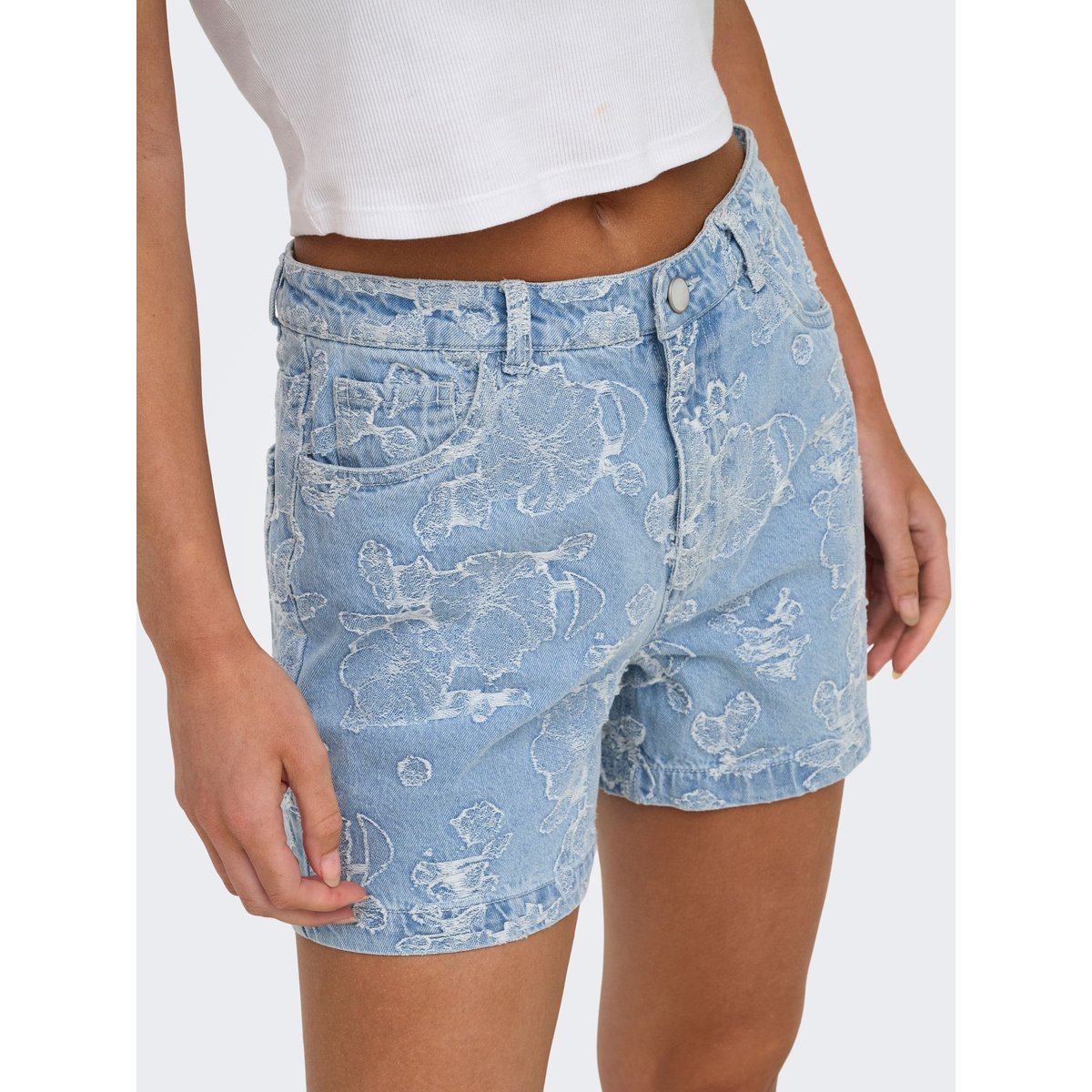 Short En Denim light blue denim 1, ONLY