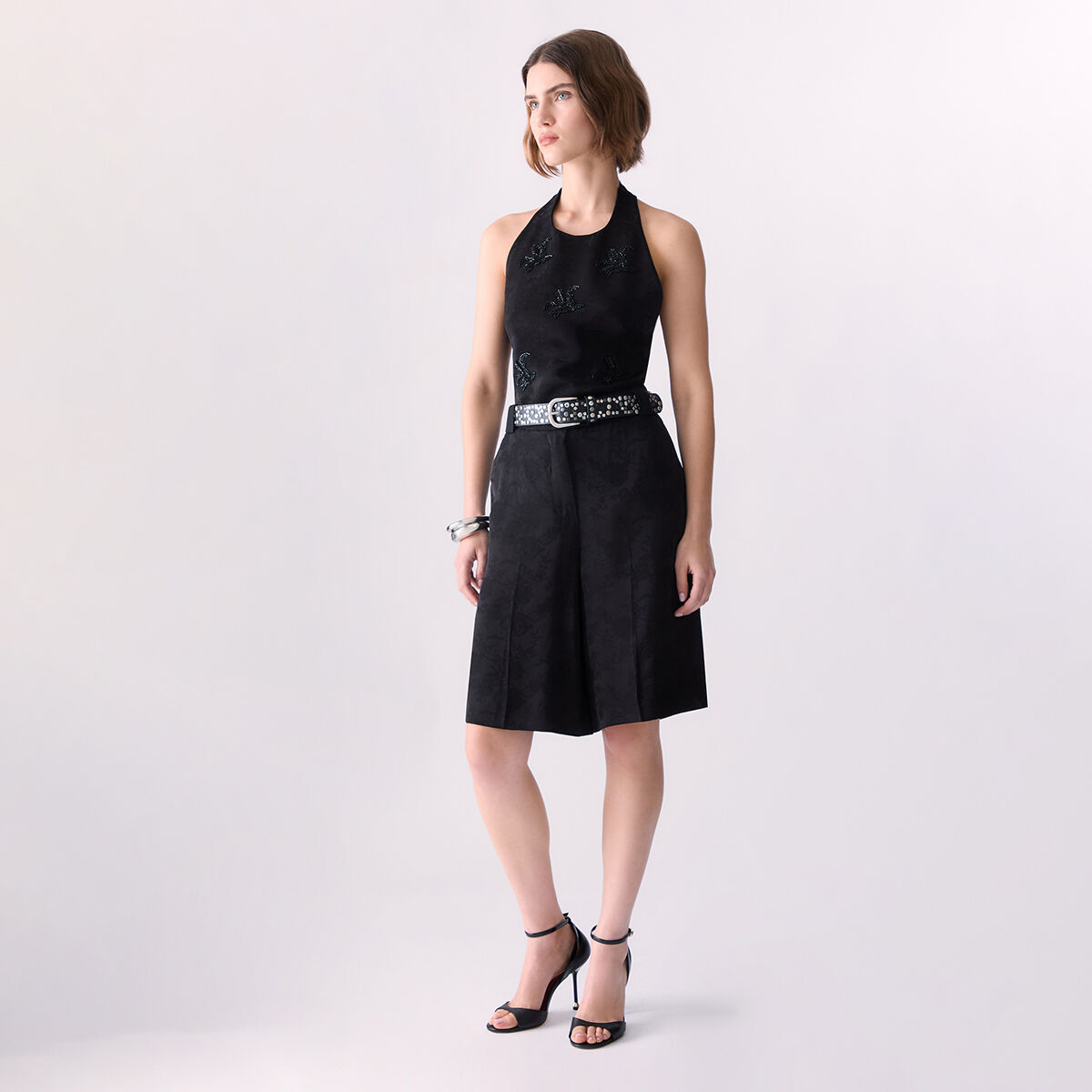 Bermuda en jacquard noir, LIU JO