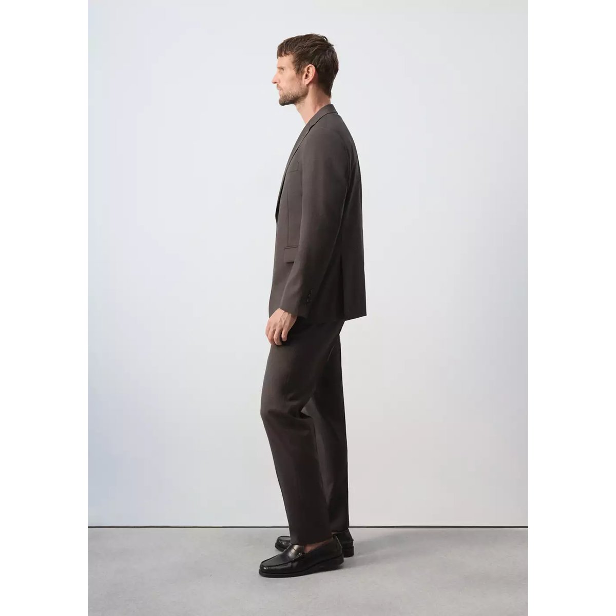 Pantalon costume Turín 100 % laine marron, MANGO MAN