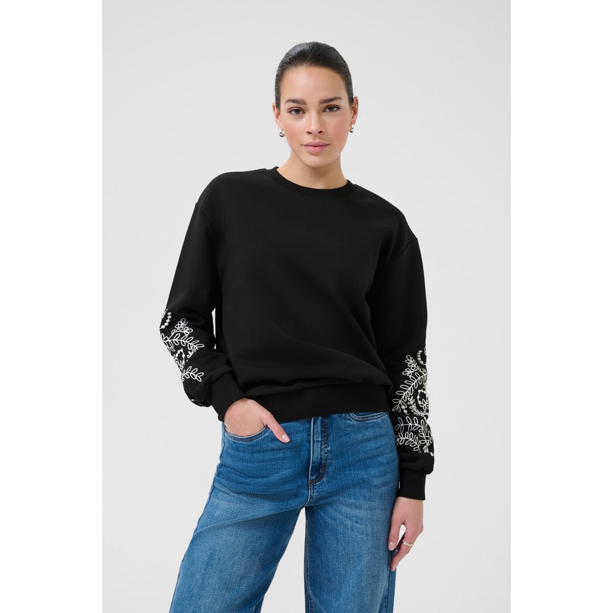 Sweatshirt noir black deep, KAFFE
