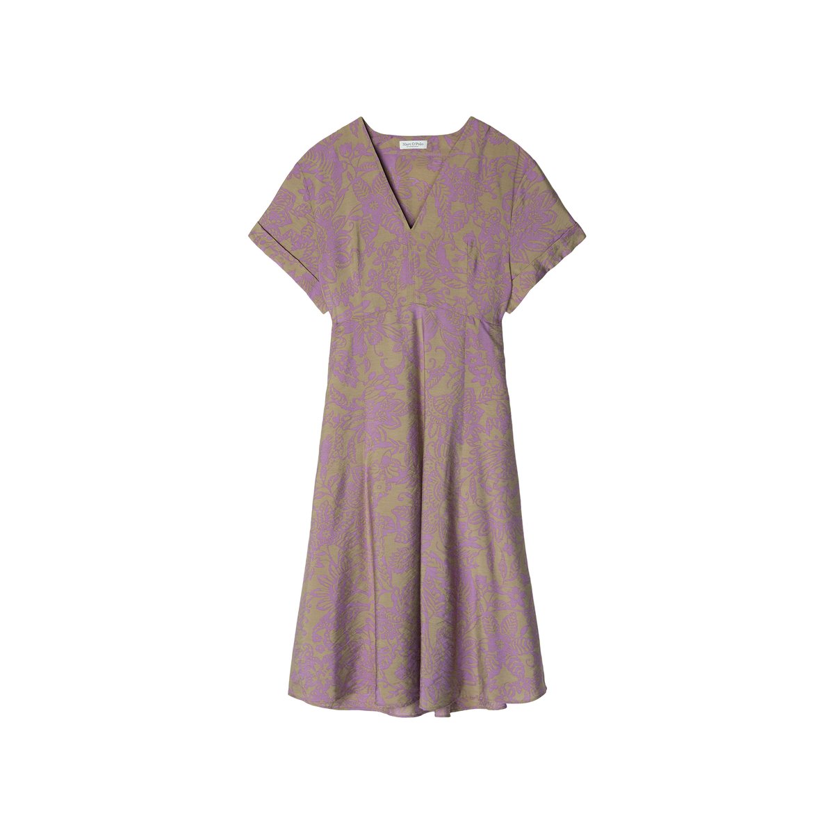 Robe crinkle shaped en mélange de viscose imprimée rose, MARC O'POLO