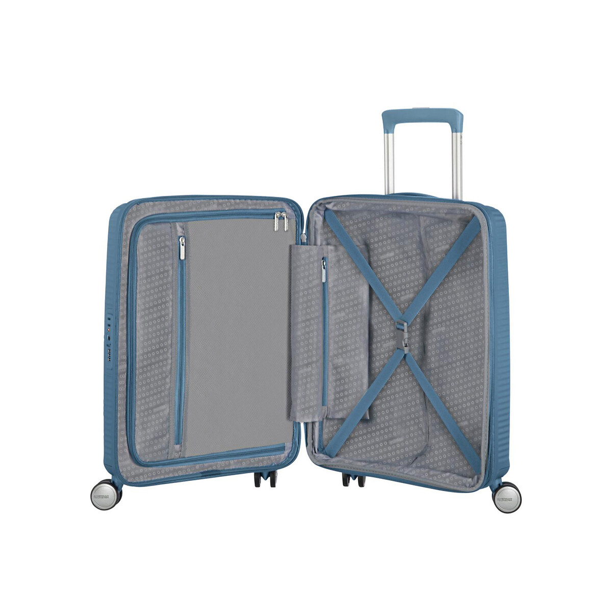 SOUDBOX Mala de Cabine, 55cm,Expansível, 4 Rodas, da AMERICAN TOURISTER azul, AMERICAN TOURISTER