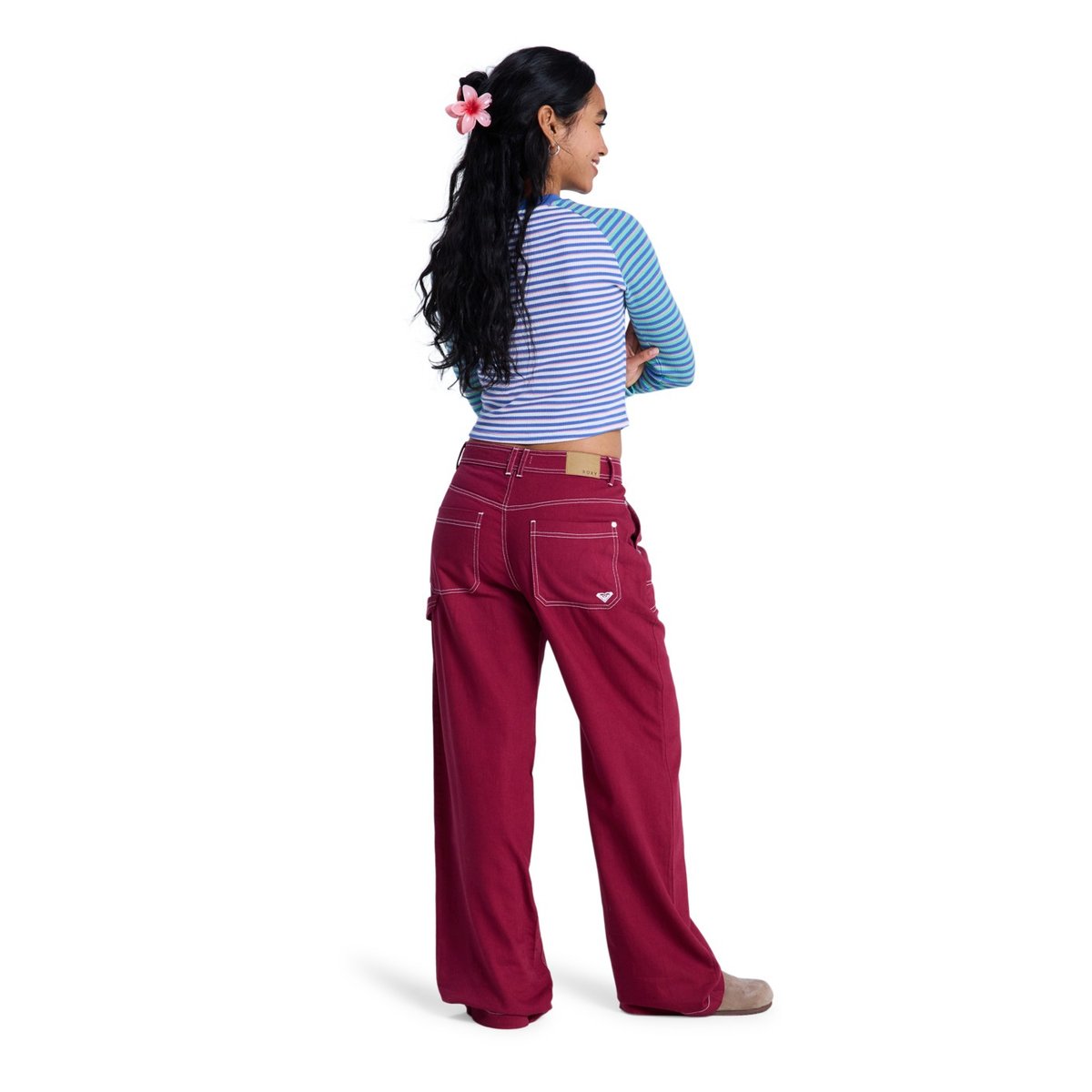 Pantalon baggy HOWLING RAILS. rouge rhododendron, ROXY