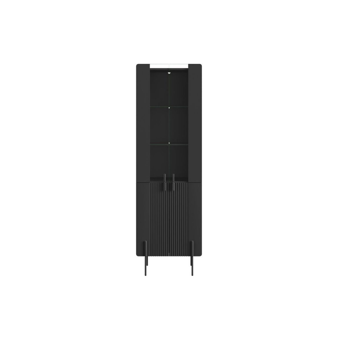 Vitrine 60 cm 2 portes, MATHILDE noir, BOBOCHIC