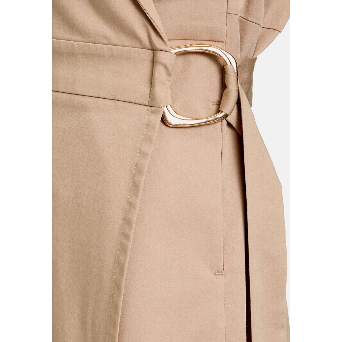 Robe portefeuille à col light taupe, BETTY & CO