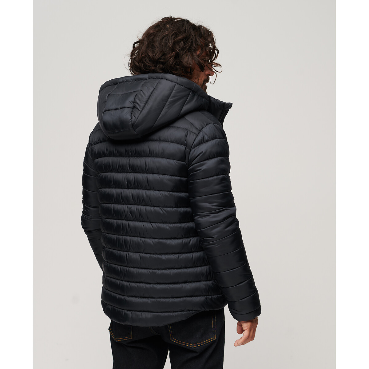 Doudoune matelassée à capuche Fuji Sport bleu foncé, SUPERDRY