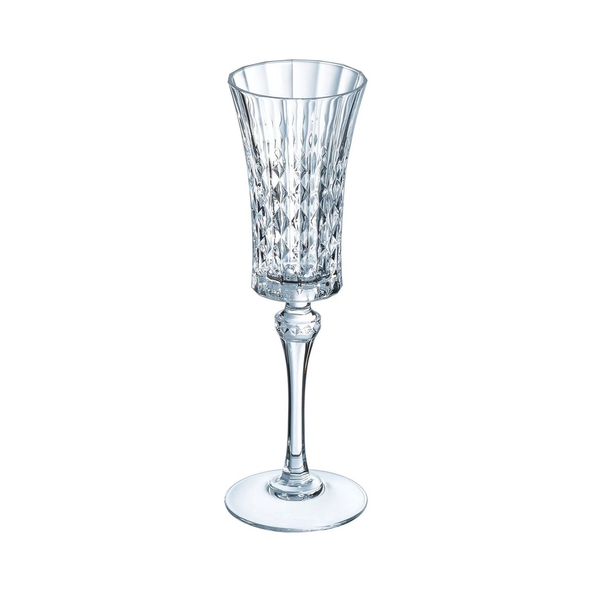 6 flûtes à Champagne 15cl -LADY DIAMOND transparent, CRISTAL D ARQUES