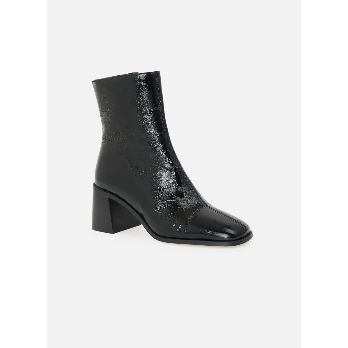 Boots À Talon en cuir HULSA noir, MELLOW YELLOW