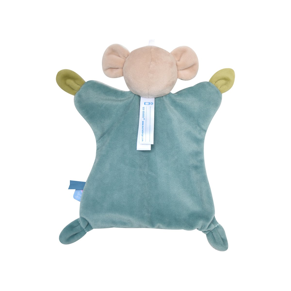 Doumou koala radel velours doux vert, SUCRE D'ORGE