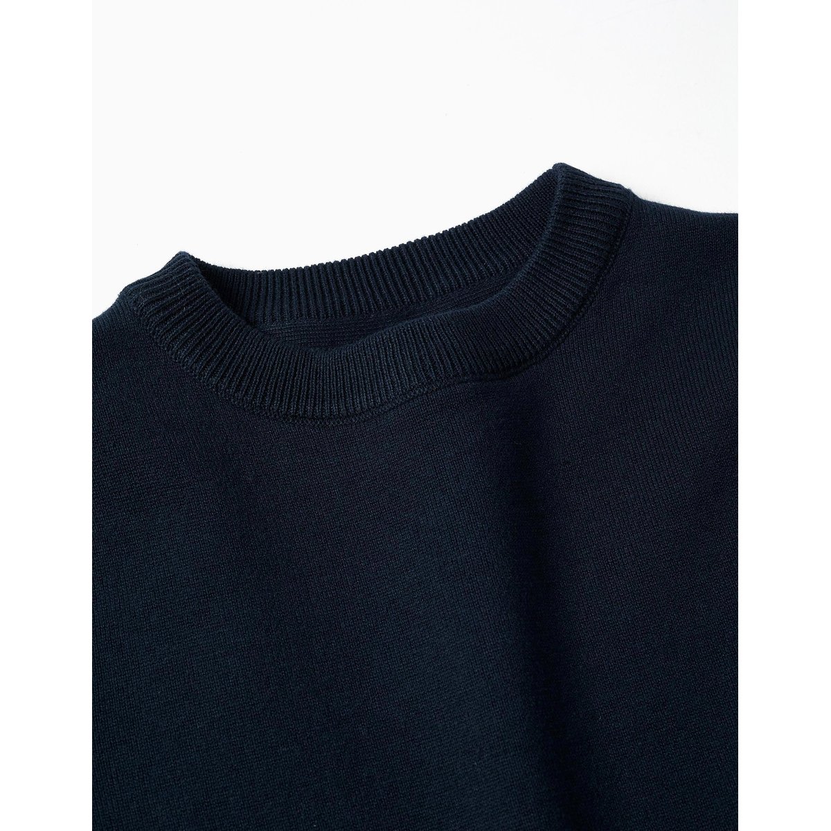 Pull en maille avec extrémités côtelées bleu foncé, ZIPPY