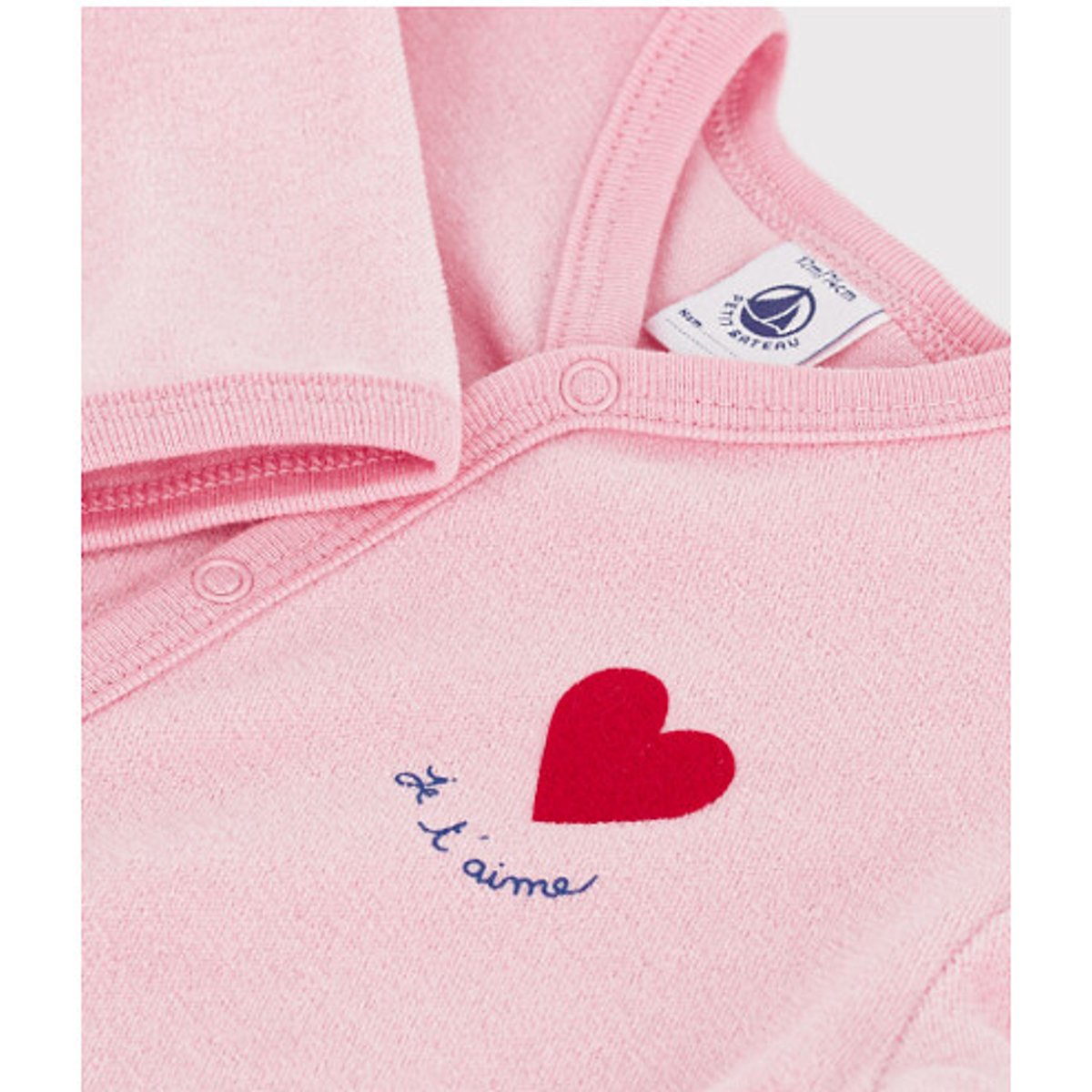 Pyjama avec pieds en velours rose, PETIT BATEAU