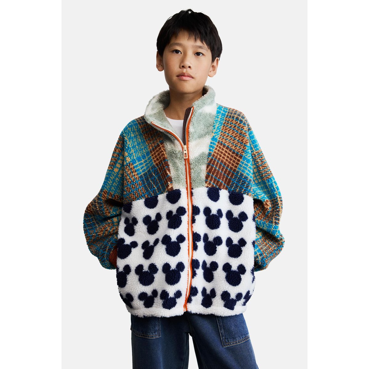 Manteau à carreaux Mickey™ vert, DESIGUAL
