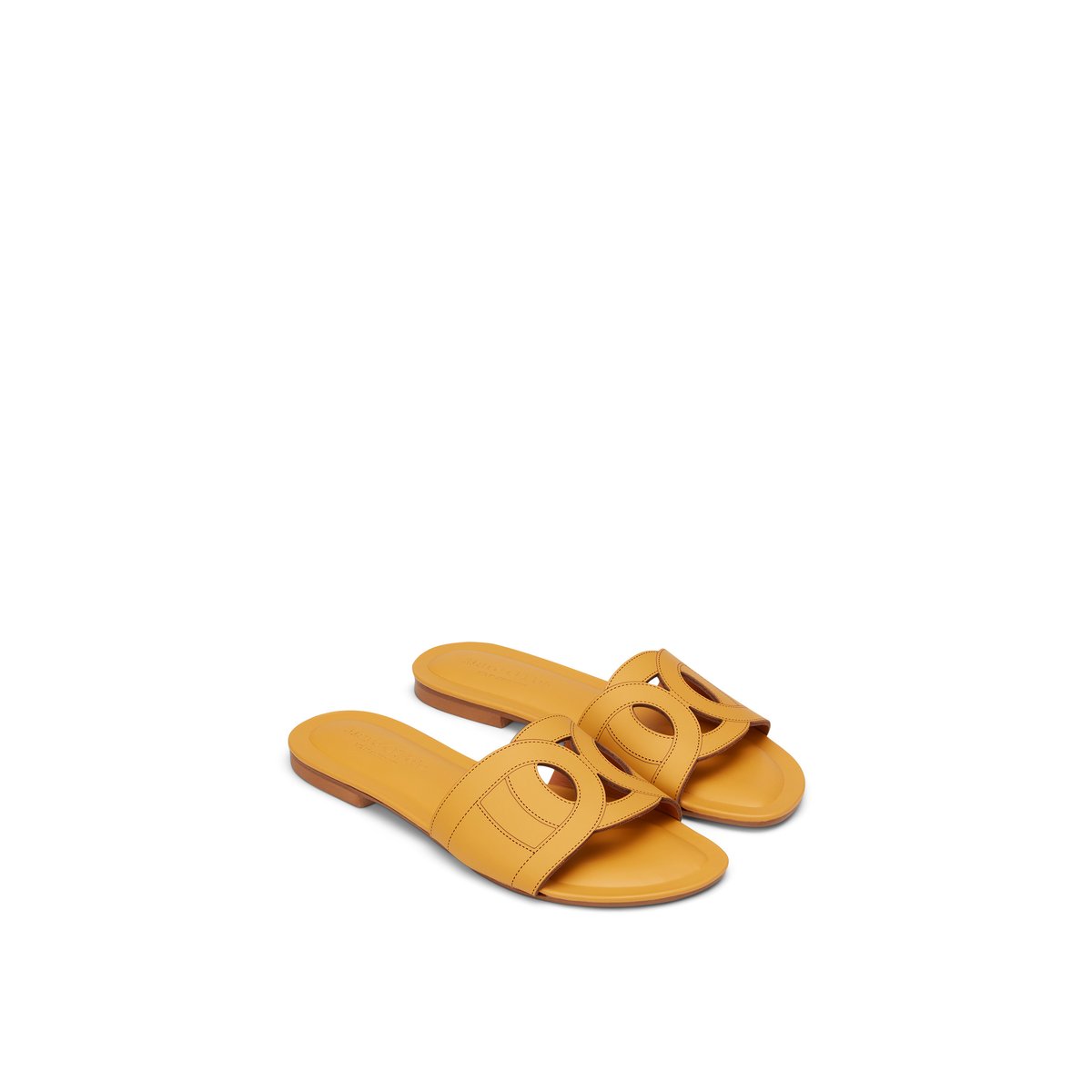 Mule en cuir de veau noble jaune moyen, MARC O'POLO
