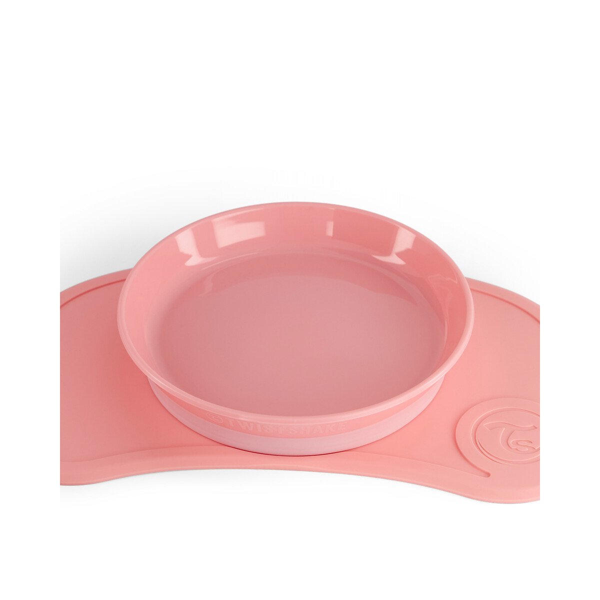 Individual Antiderrapante + Prato, Twistshake rosa-pastel, TWISTSHAKE
