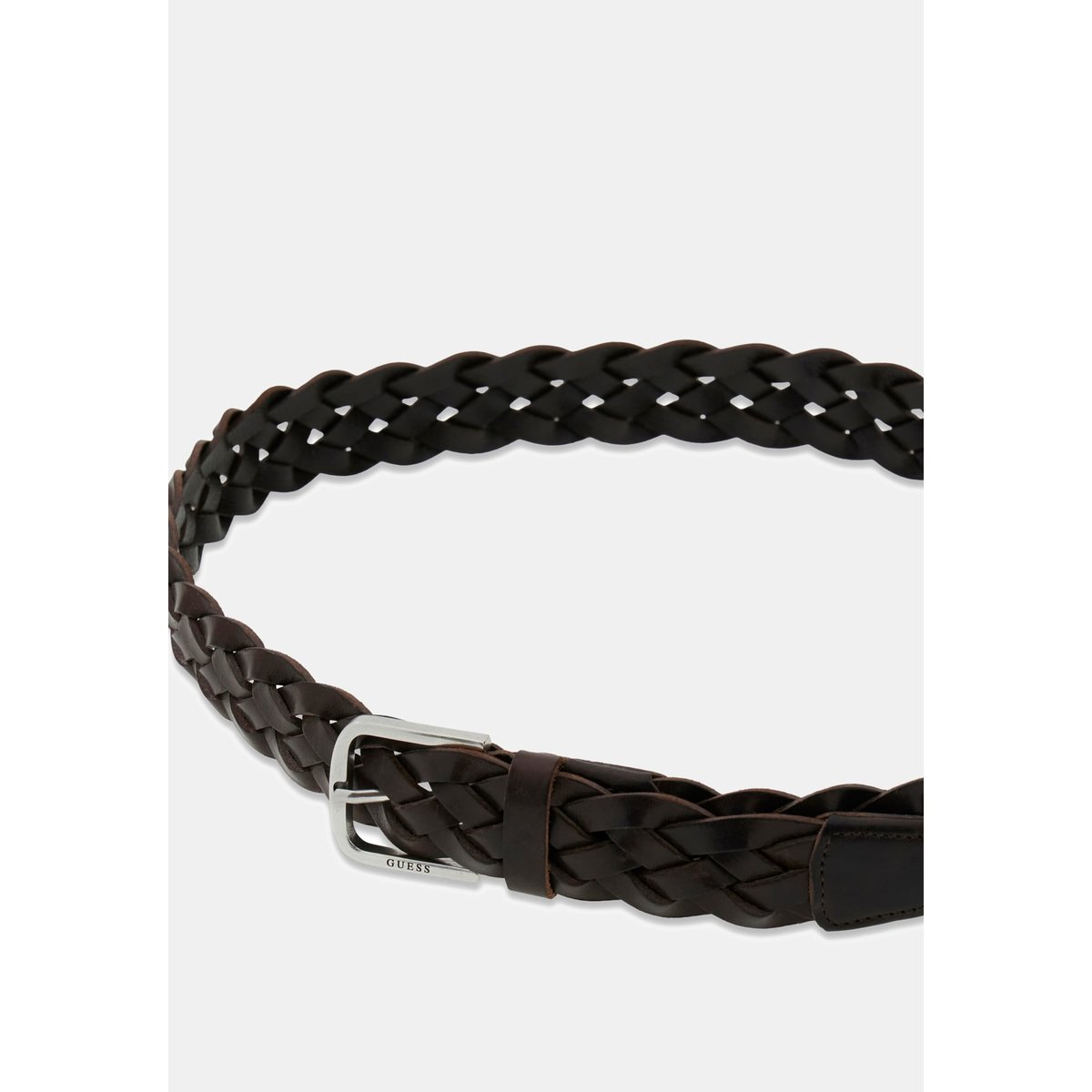Ceinture Guess En Cuir Véritable marron foncé, GUESS