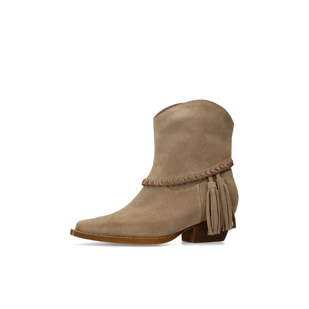 Santiags en cuir beige, SACHA
