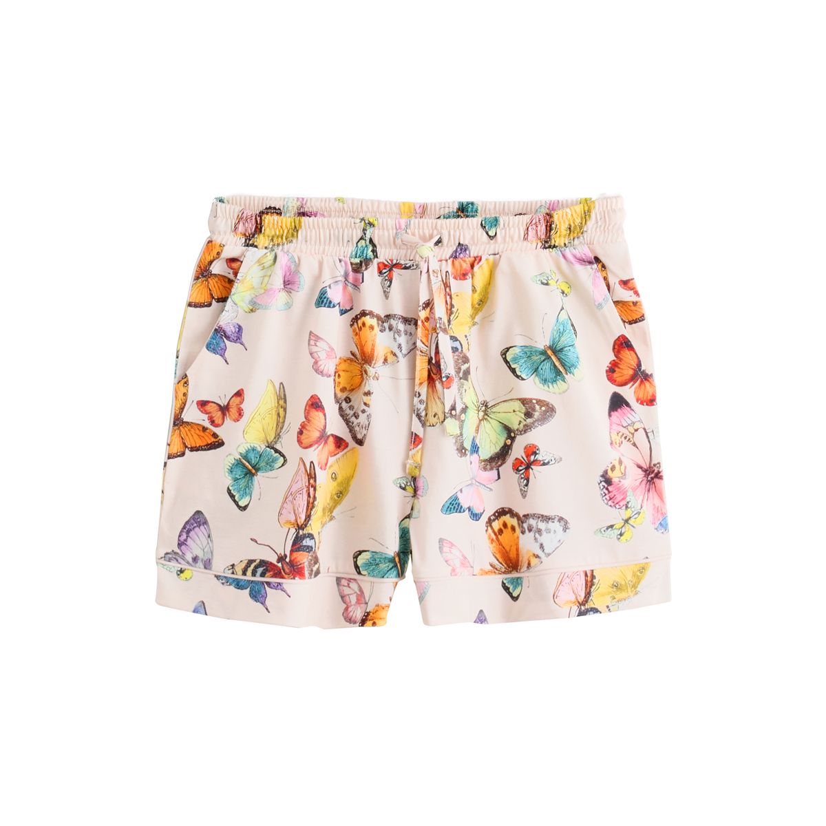 Ensemble short de pyjama boutonné en jersey papillon crème, NEXT