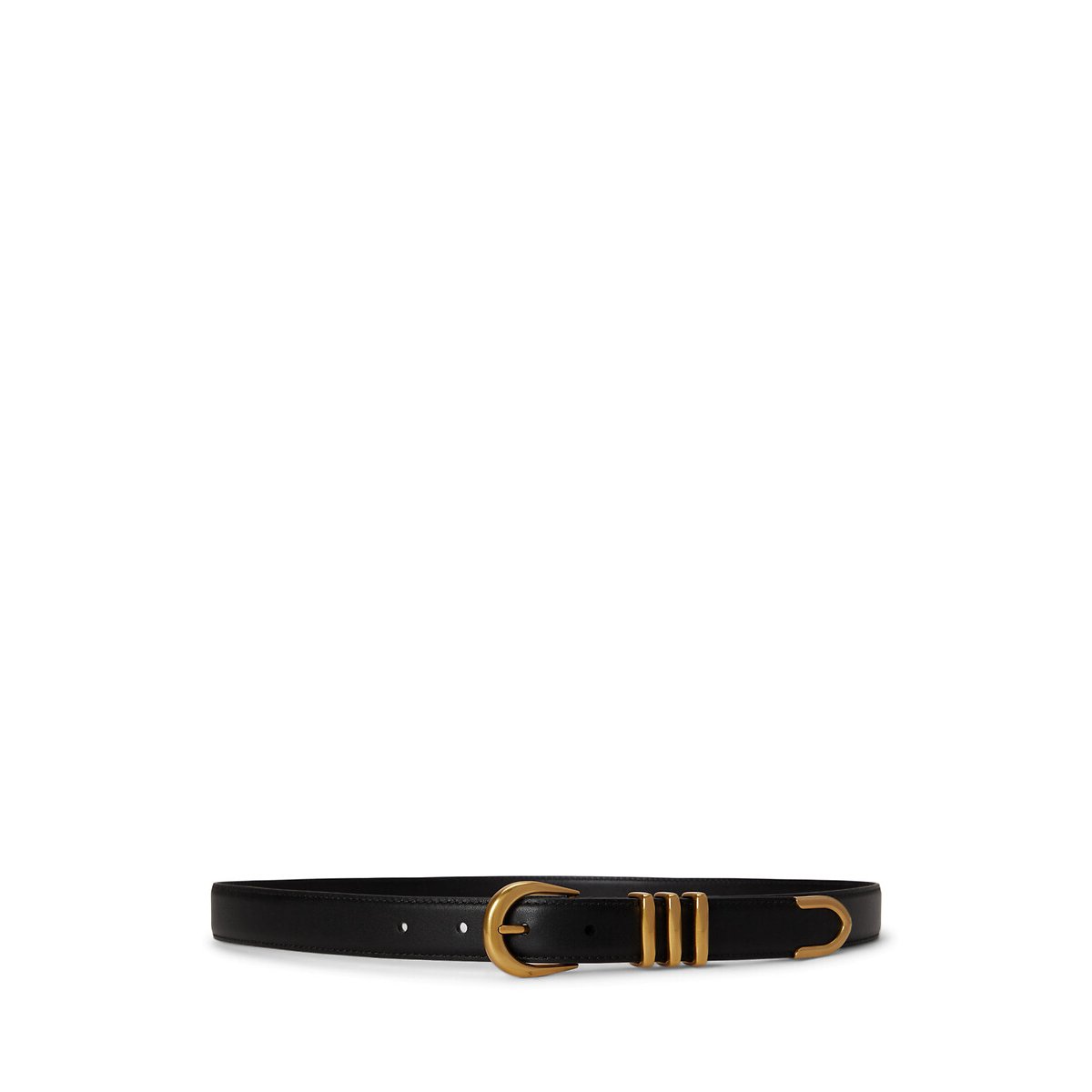 Ceinture en cuir noir, LAUREN RALPH LAUREN