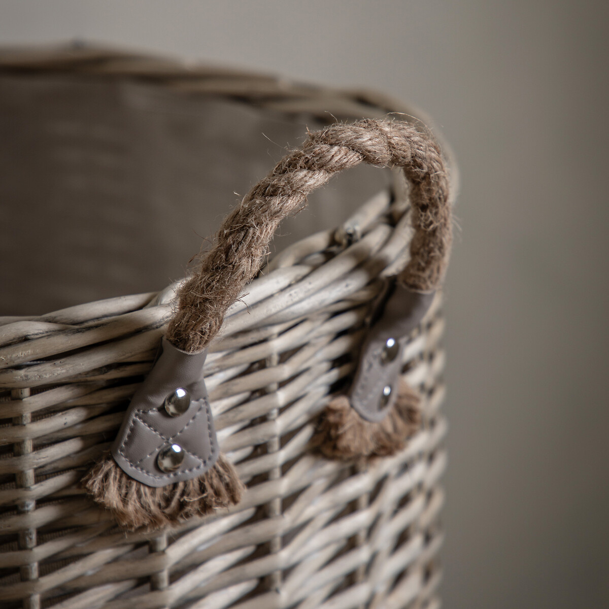 Set of 2 Dolau Round Baskets grey, ÉDITÉ