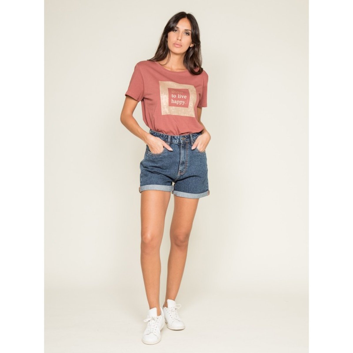 T-shirt Col Rond Message Fligny blanc, DONA LISA