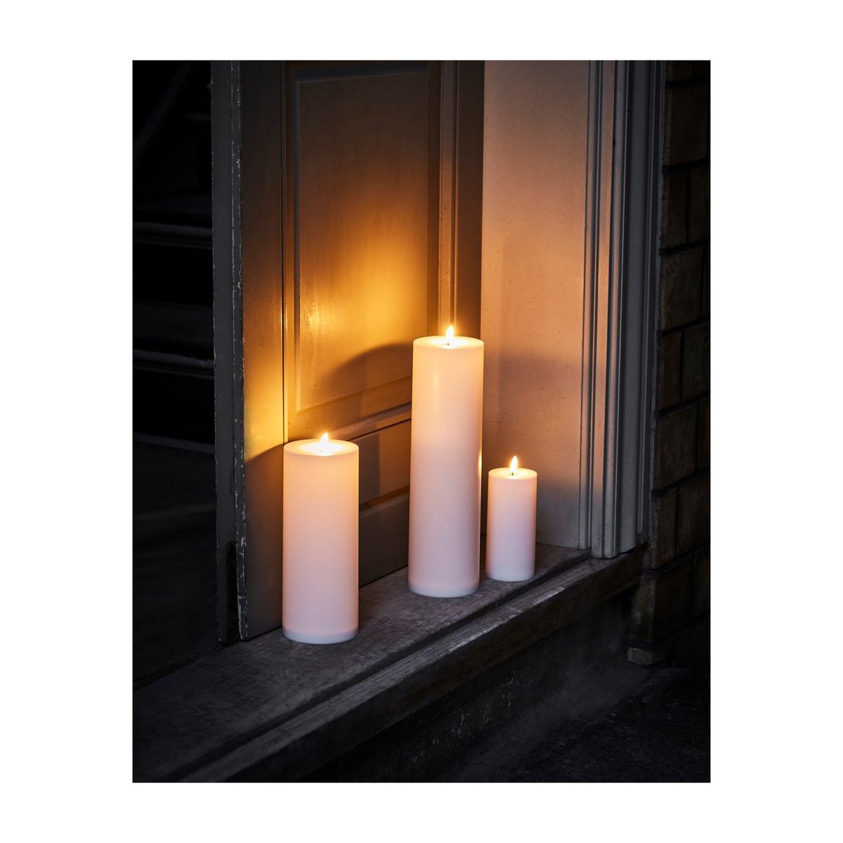 Bougie LED dia 10 cm blanc, HOUSE DOCTOR