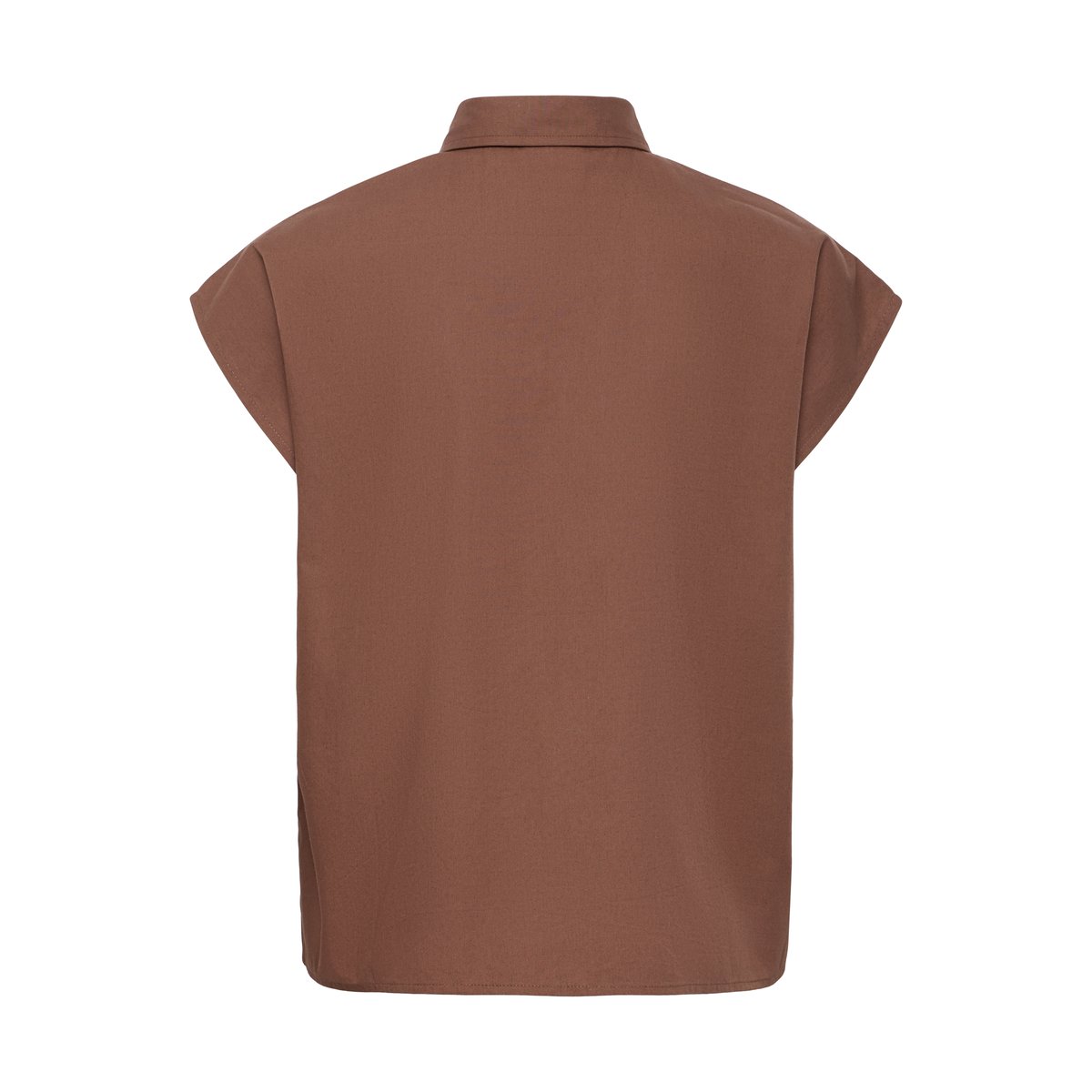 Blouse sans manches marron fondue fudge, ICHI
