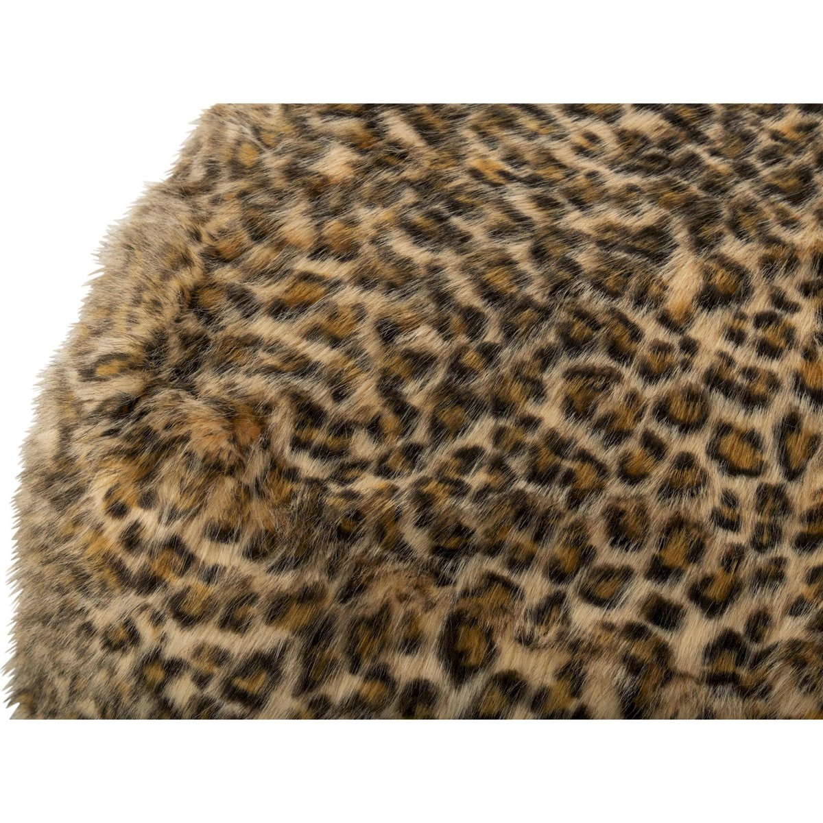 Pouf motif léopard rouille et beige, RECOLLECTION