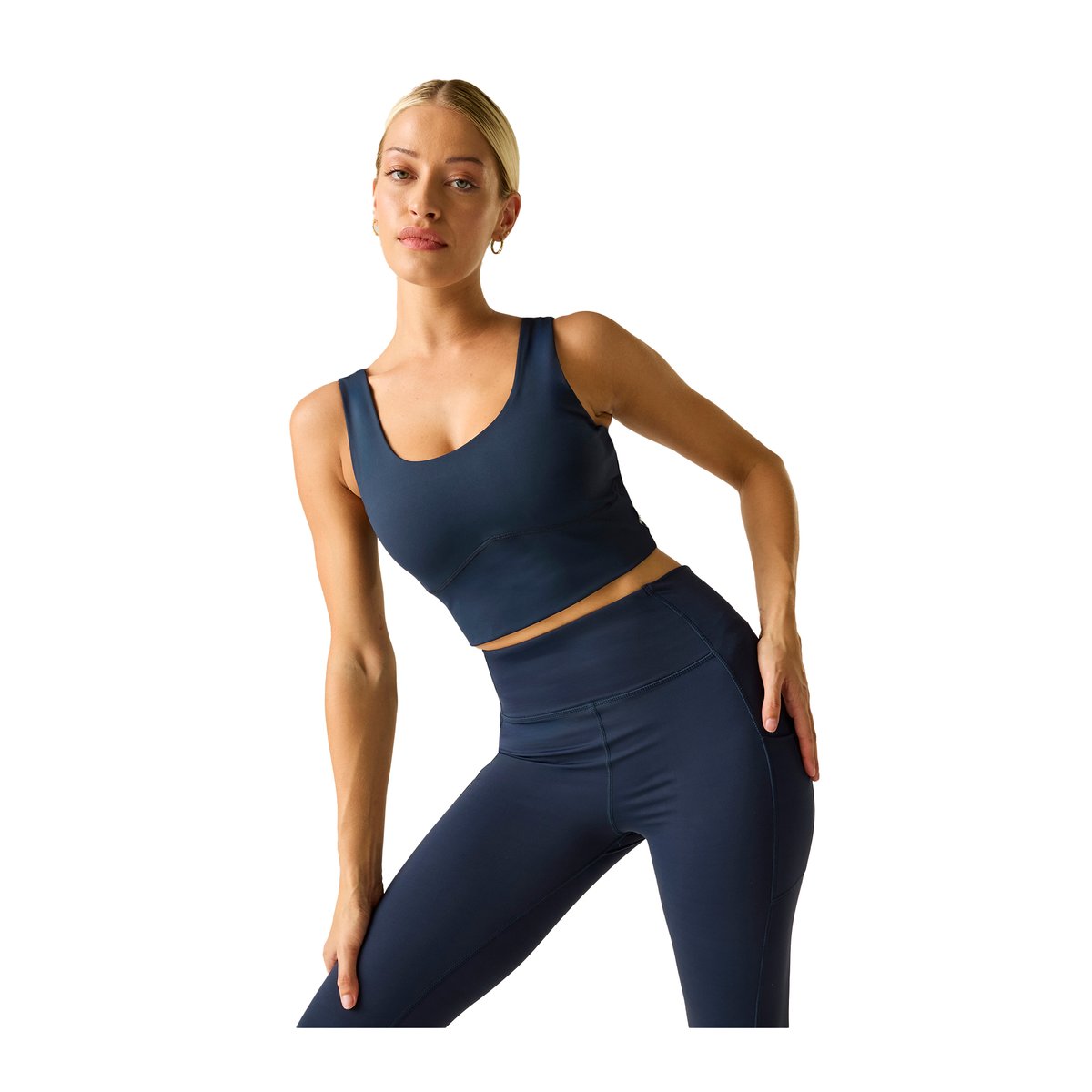 Brassière de sport cintrée et unie REFRESH bleu marine, DARE 2B