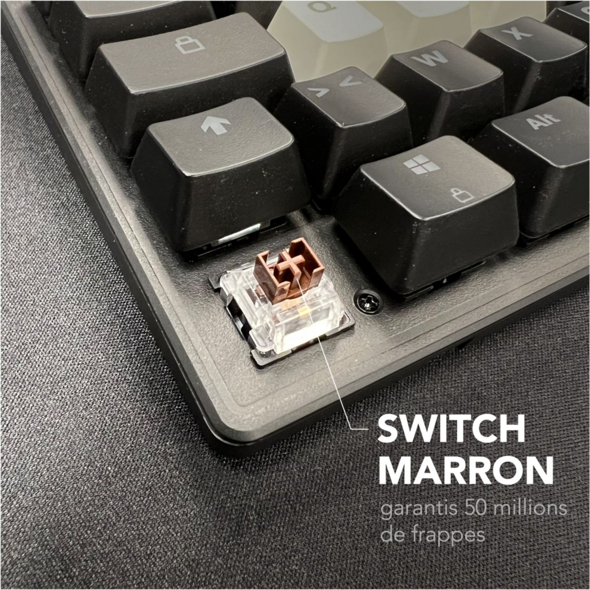 Clavier gamer K5 NOIR Access couleur unique, SKILLKORP