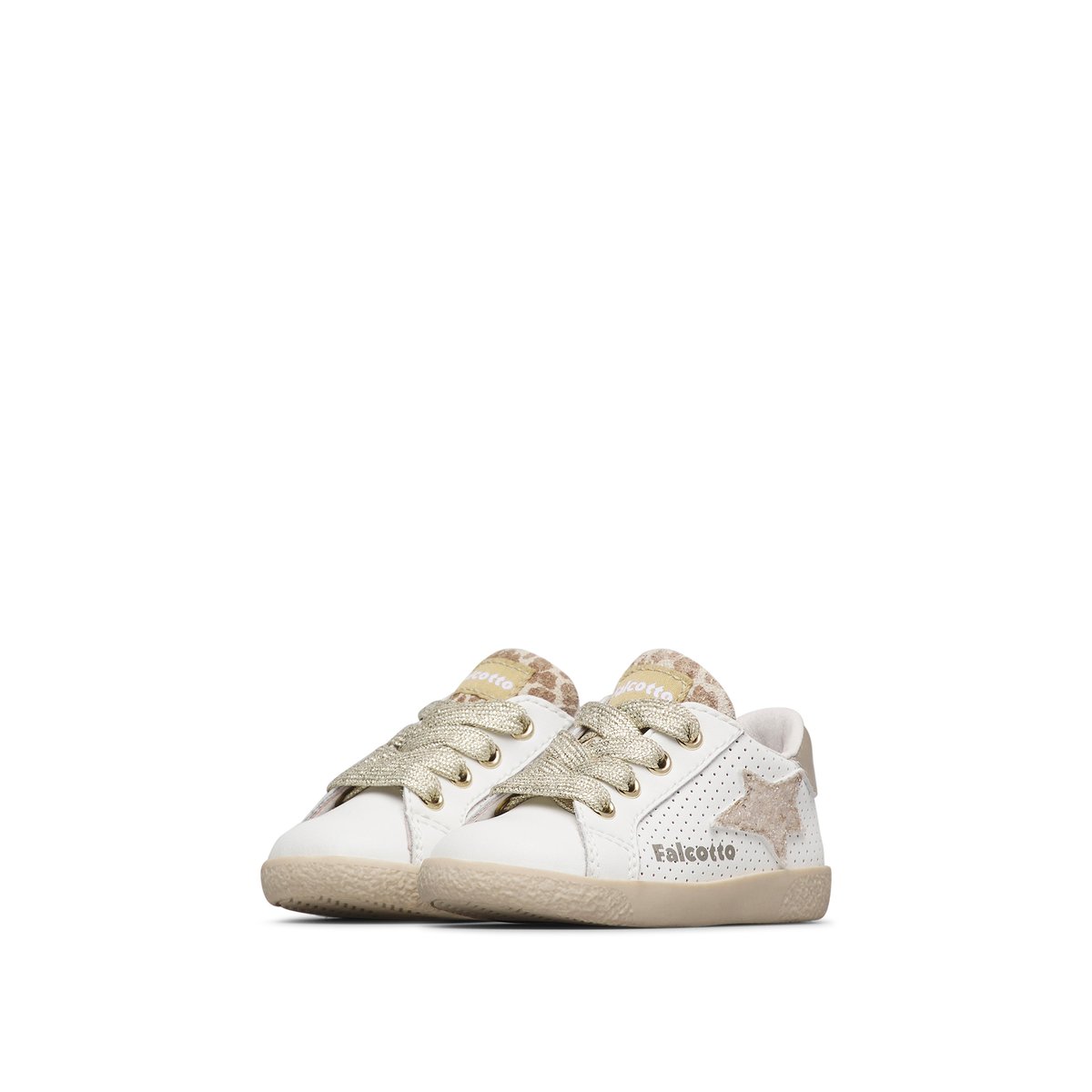 Baskets en cuir ALNOITE 2. blanc-platine-, FALCOTTO