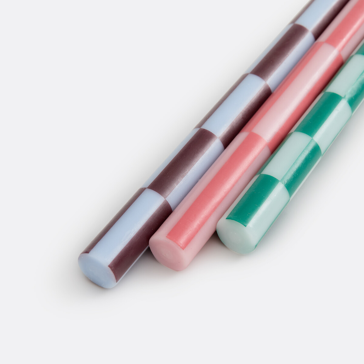 Lot de 3 bougies imprimées, TABAKA multicolore, LA REDOUTE INTERIEURS
