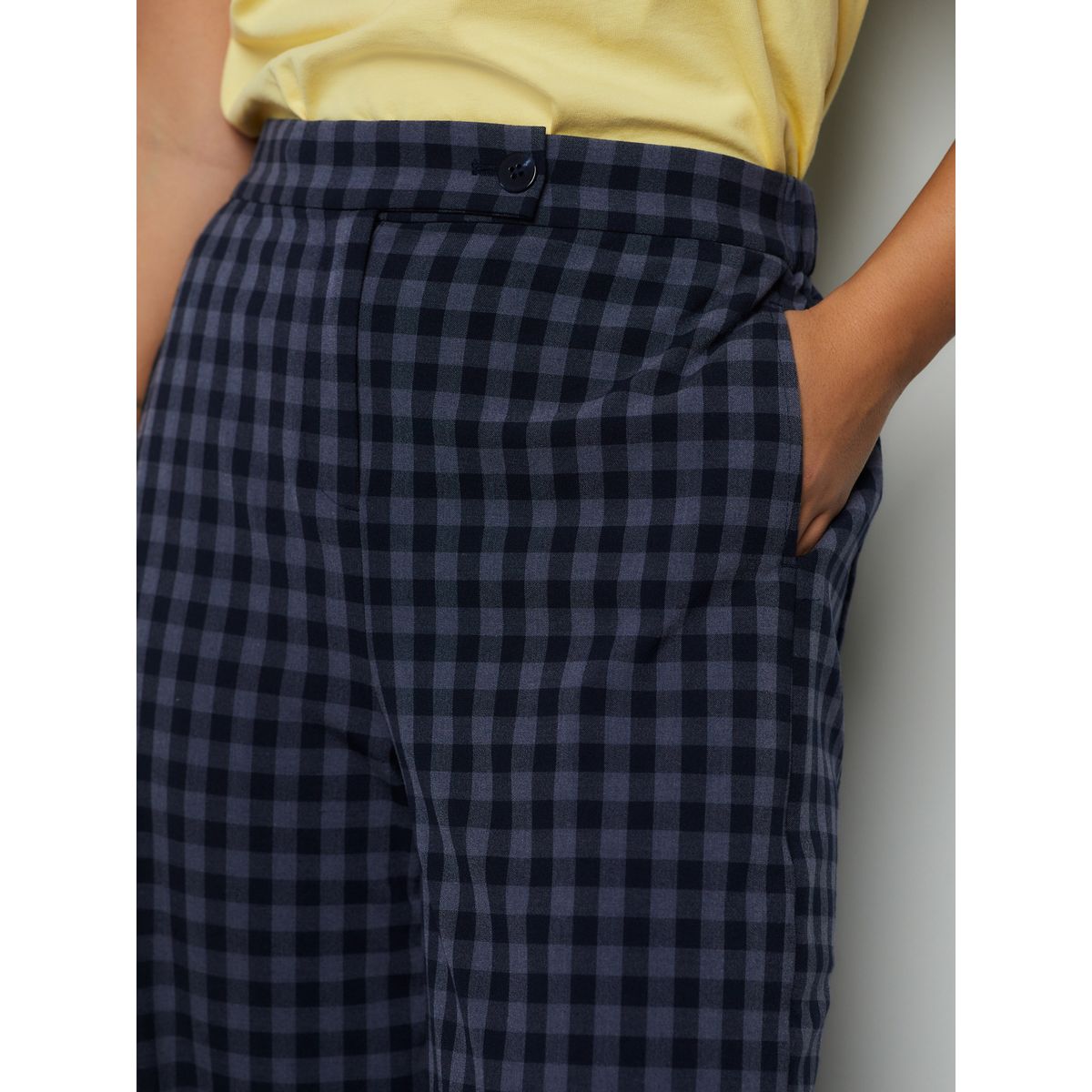 Pantalon large vichy bleu, NEXT