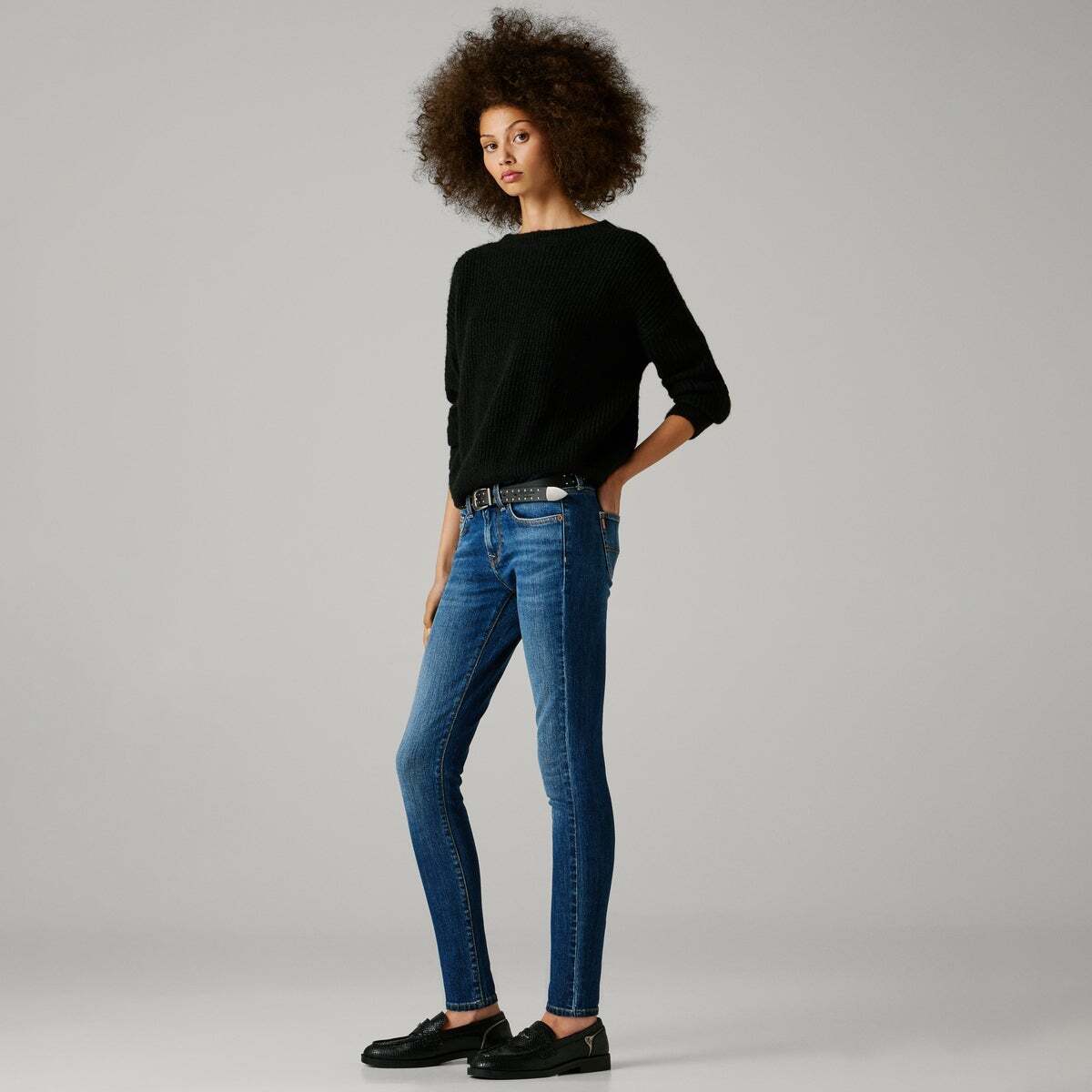 Jean Coupe Skinny, Taille Basse - Soho authentique bleu royal, PEPE JEANS