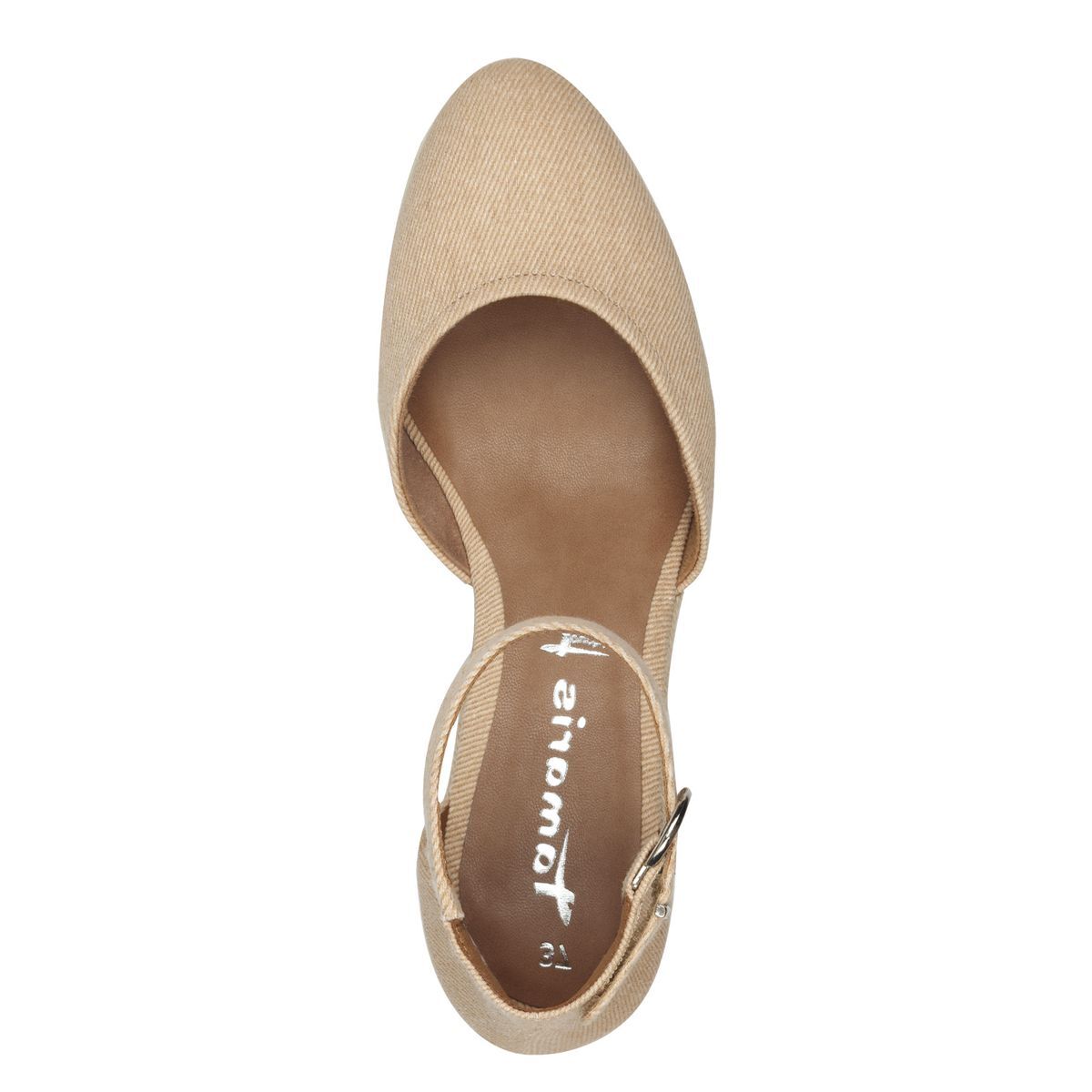 Escarpins compensés compensée beige ivoire camel, TAMARIS