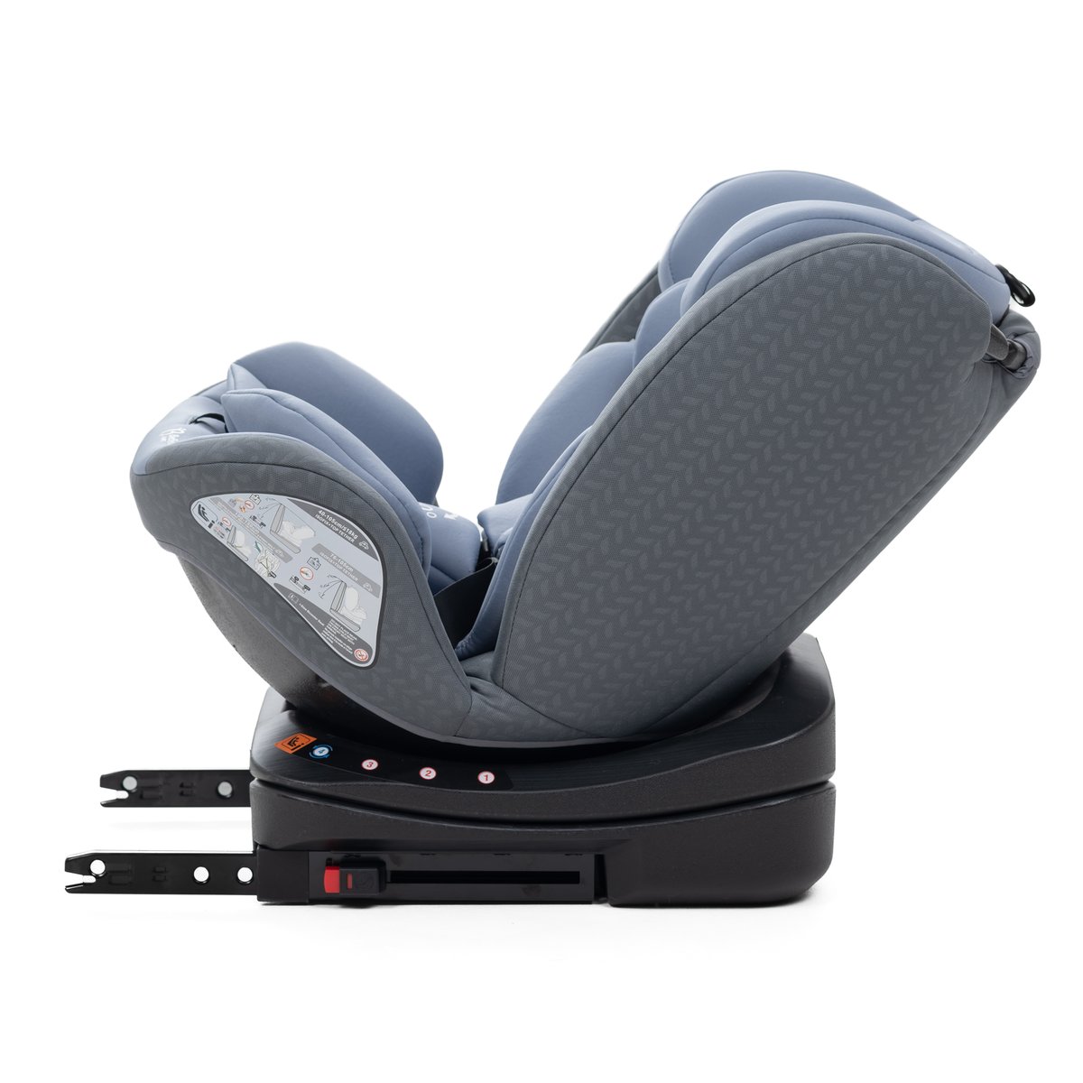 Bebelissimo - Siège auto Isofix - pivontant 360 ° - 40-150 cm - 0-36kg i- COMO gris couleur unique, BEBELISSIMO J'AIME