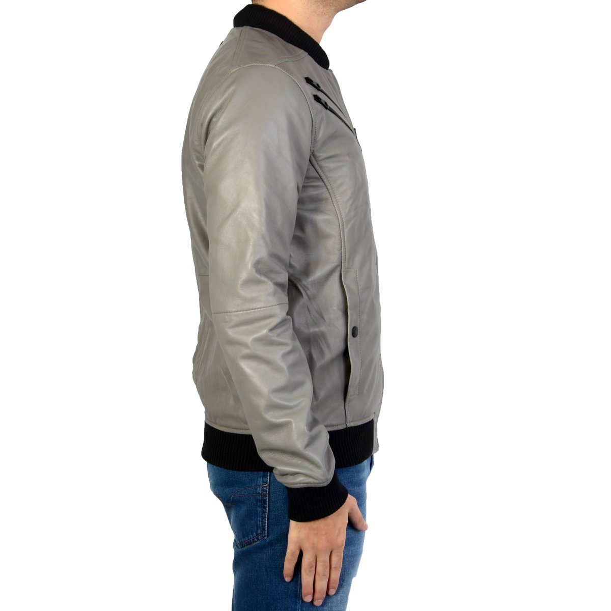 Blouson Cuir Costa Palerme gris, REDSKINS