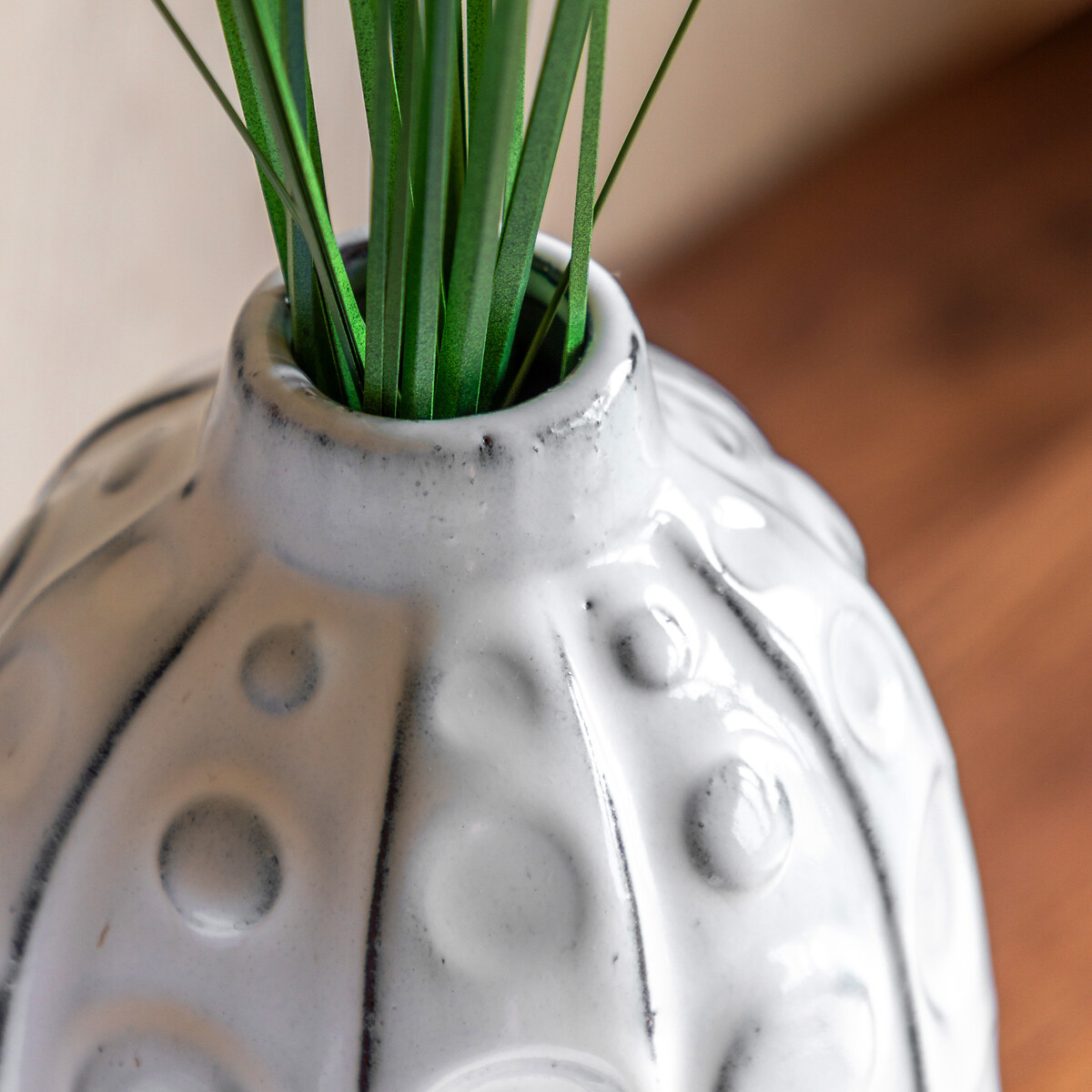 Kusama 26cm Dotted Ceramic Vase grey, ÉDITÉ