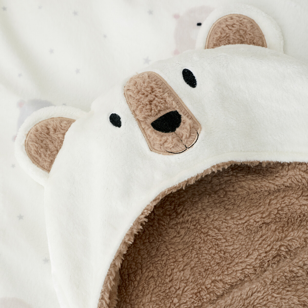 Cosy Bear So Soft Fleece Hooded Blanket natural, CATHERINE LANSFIELD