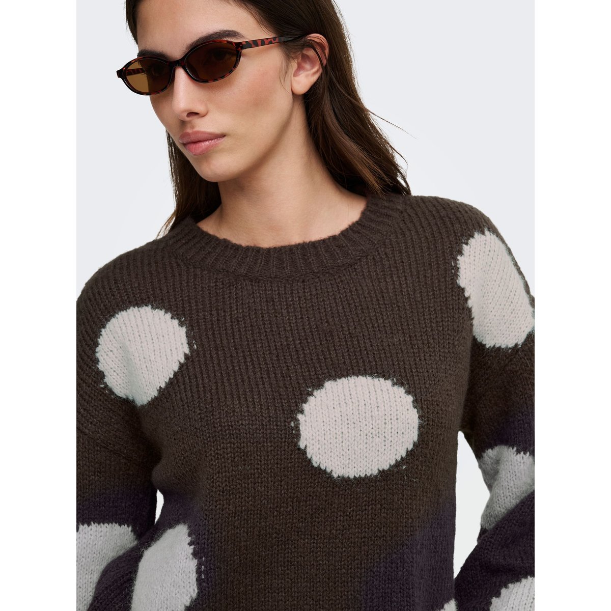 Pull En Maille marron - coffee bean 1, ONLY