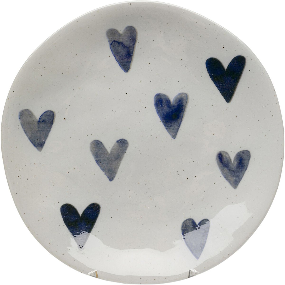 Lot de 6 assiettes plates à dessert, CUORI bleu, KARE DESIGN