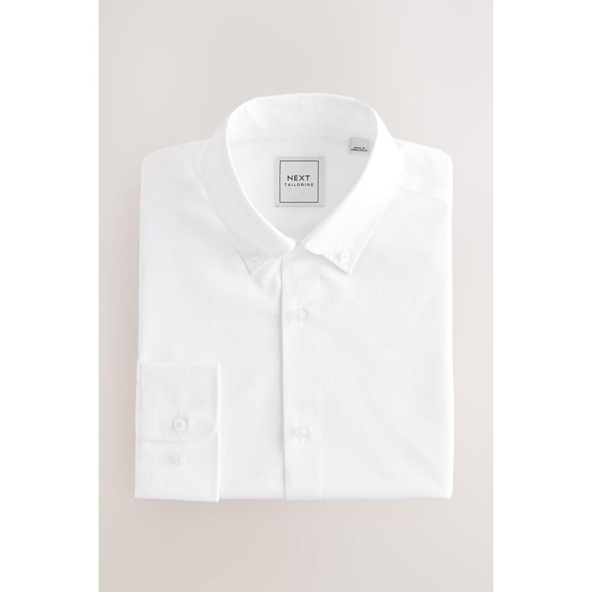 Chemise   slim manchette simple col boutonné blanc, NEXT