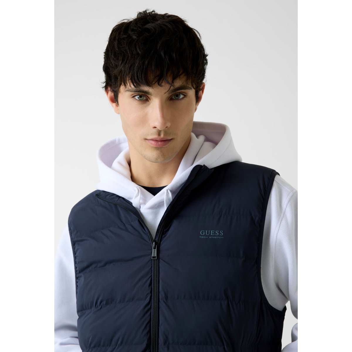 Doudoune Sans Manches bleu foncé, GUESS