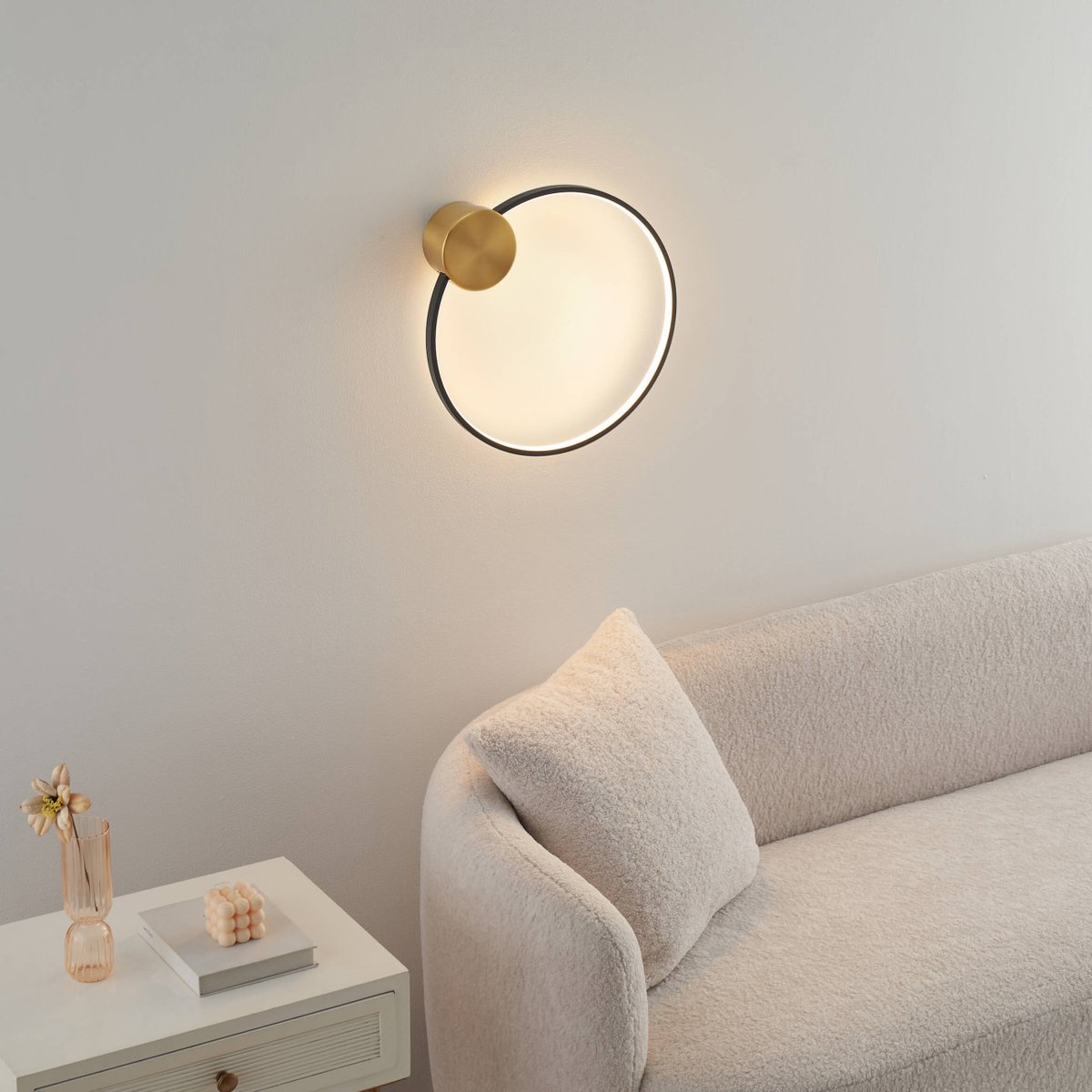 Applique ou plafonnier design - ALISA noir et doré, KOSILUM