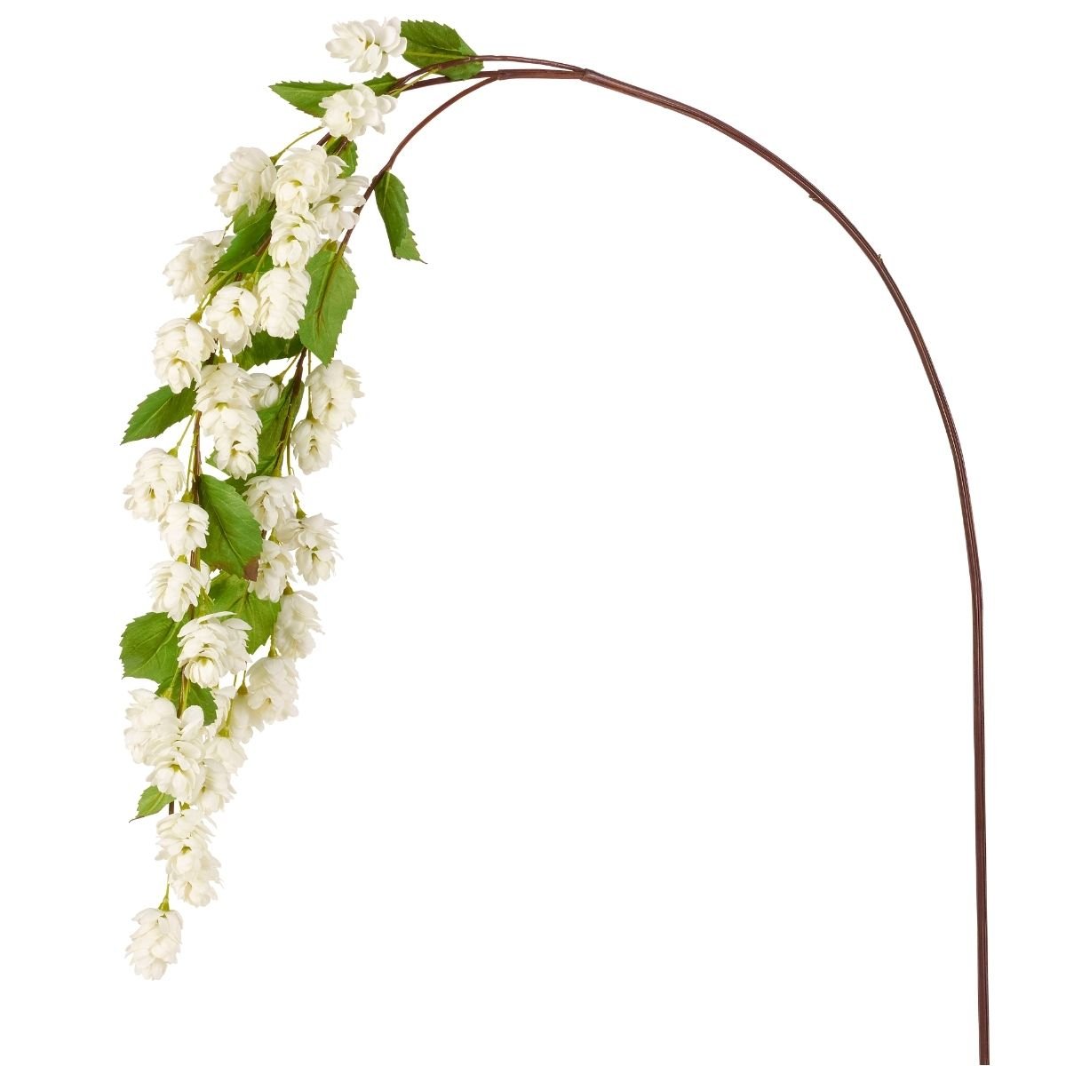 Tige houblon tombante artificielle H129 blanc, SIA DECO