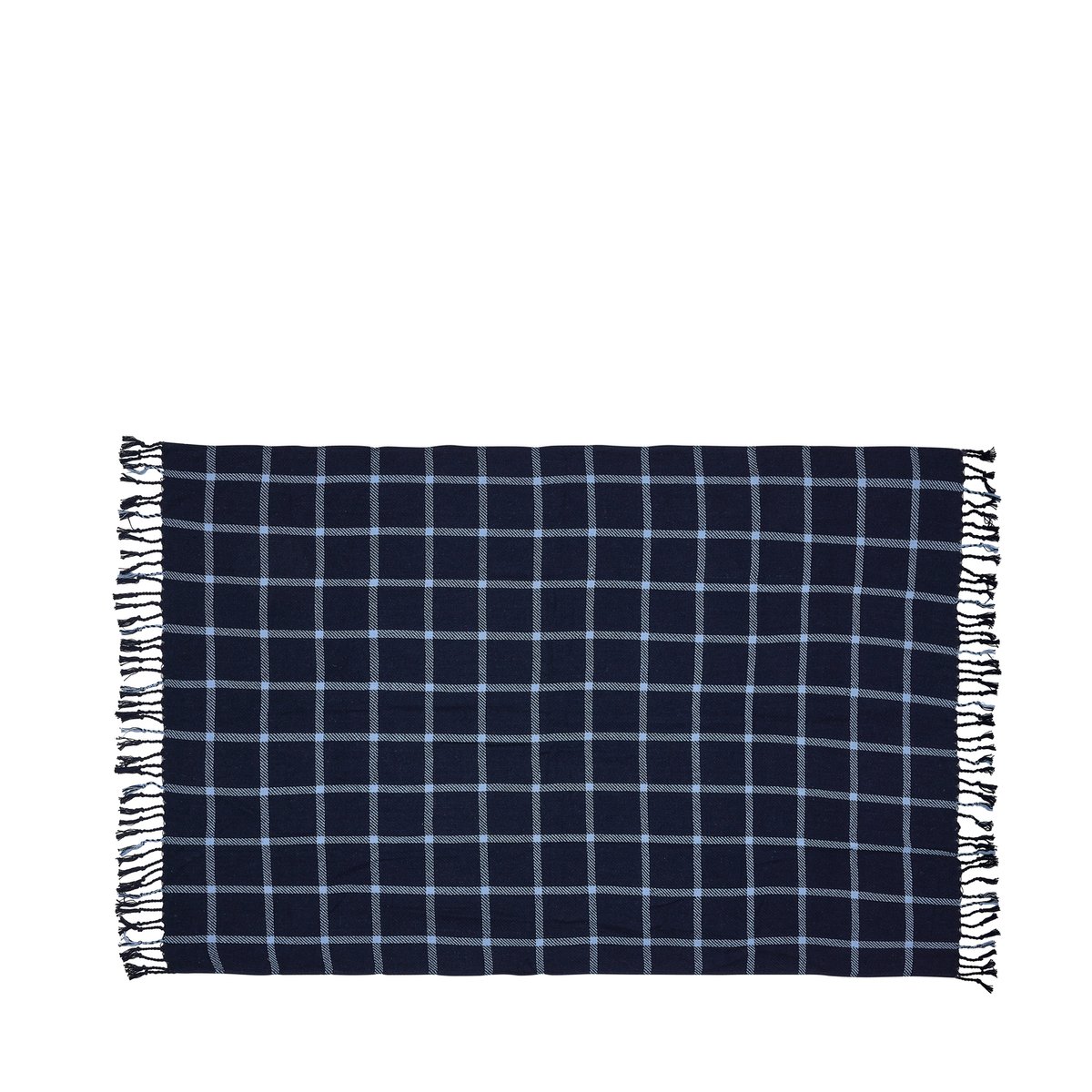 Plaid en coton FLOK multicoloré, HUBSCH