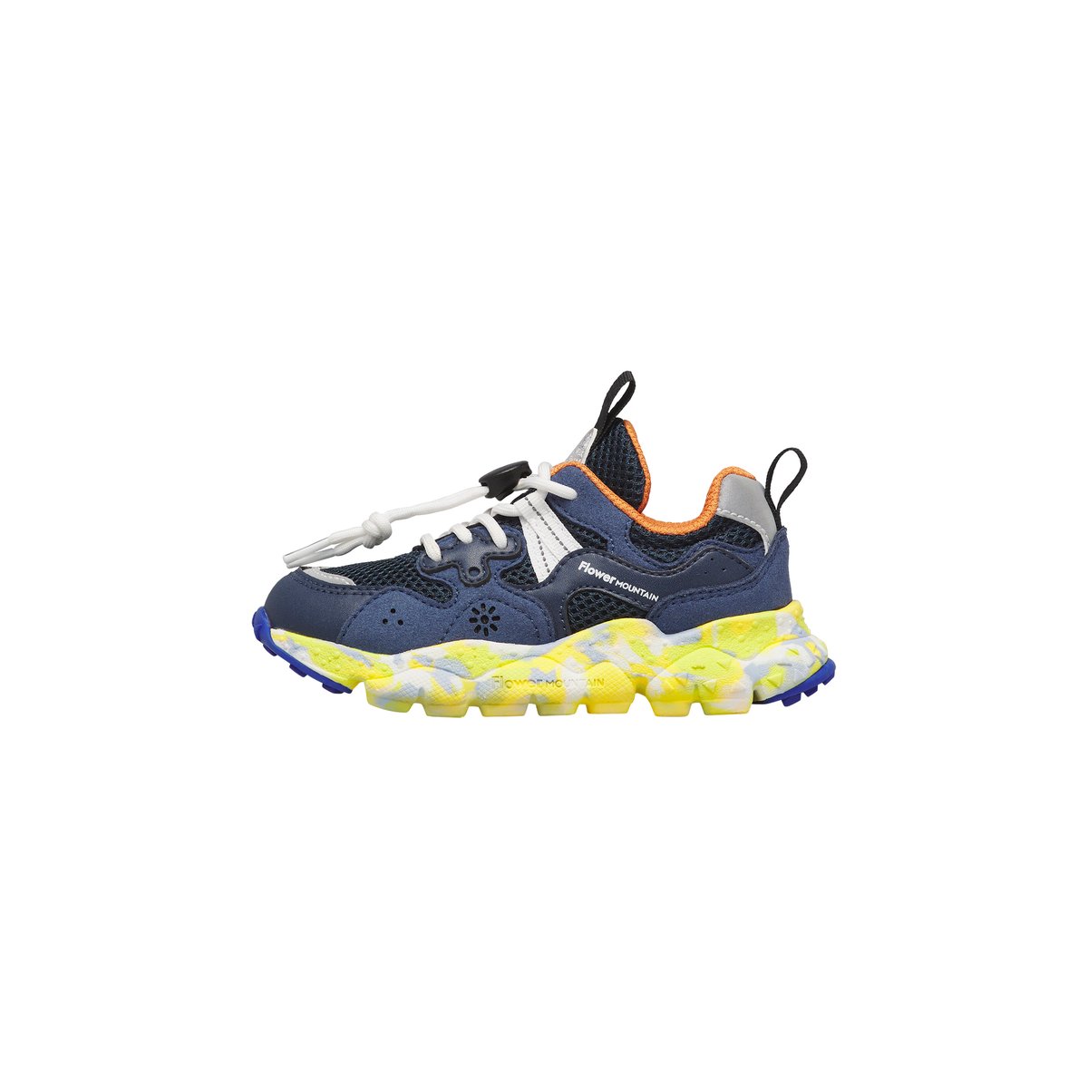 Sneakers en simili cuir et tissu technique YAMANO 3 JUNIOR. marine-, NATURINO