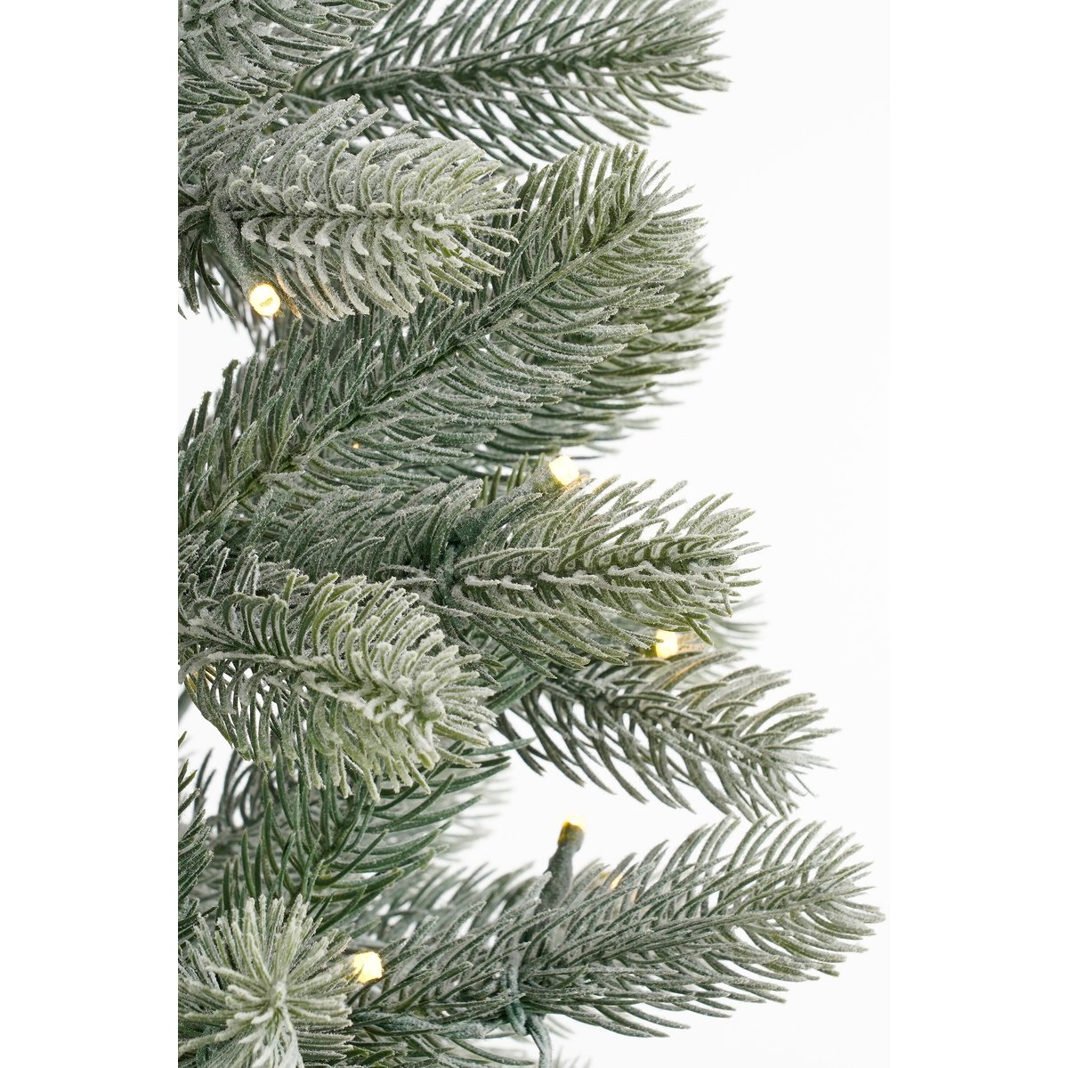 Sapin de Noël artificiel enneigé avec LED H120 cm NAGOYA blanc chaud, BLACK BOX TREES